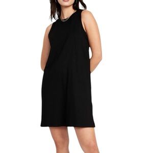 Old Navy Vintage A-line Sleeveless Dress Black Small Tall